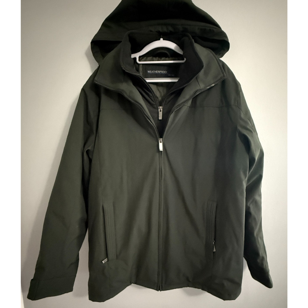 Weatherproof Ultra Stretch Tech Jacket Hooded Dou… - image 1